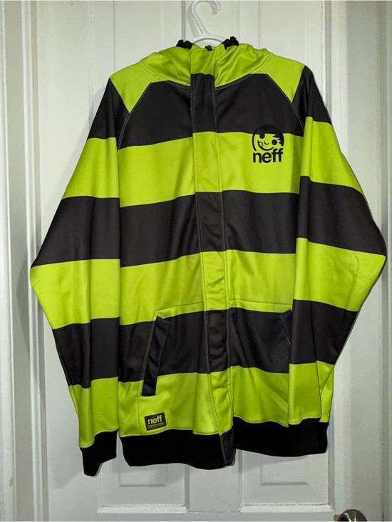 Neff Other - Neff High-Vis Neon Yellow and Black Logo Hoodie unisex 2X sweater